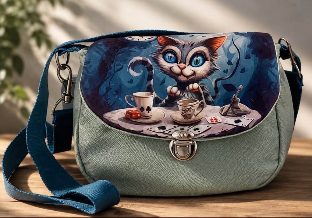 Sac à main chat vu de face