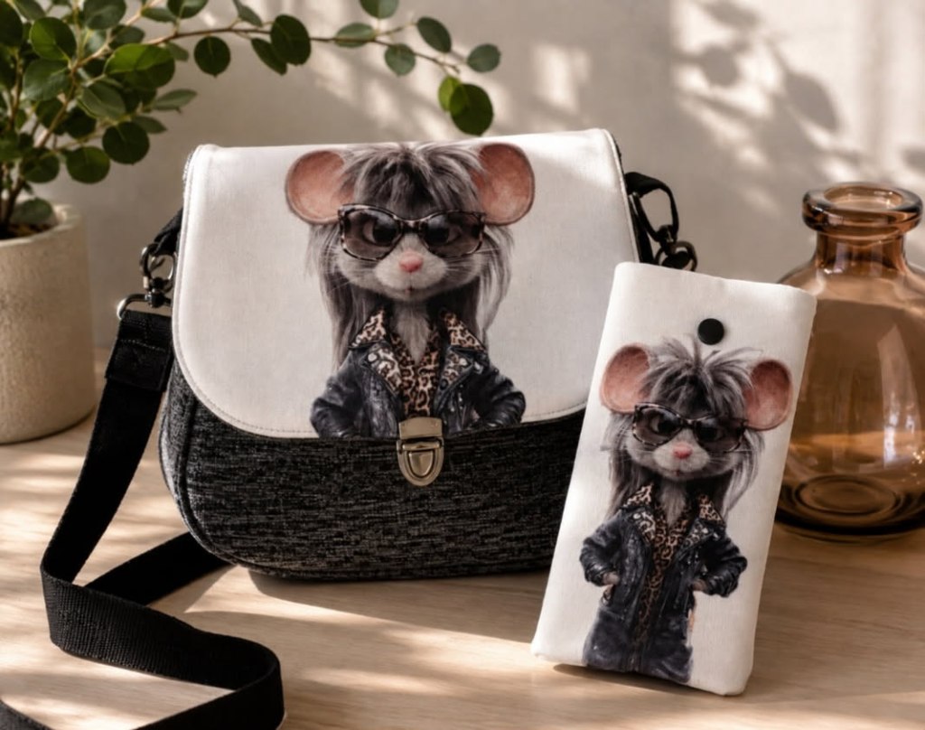 Sac à main et porte lunette souris